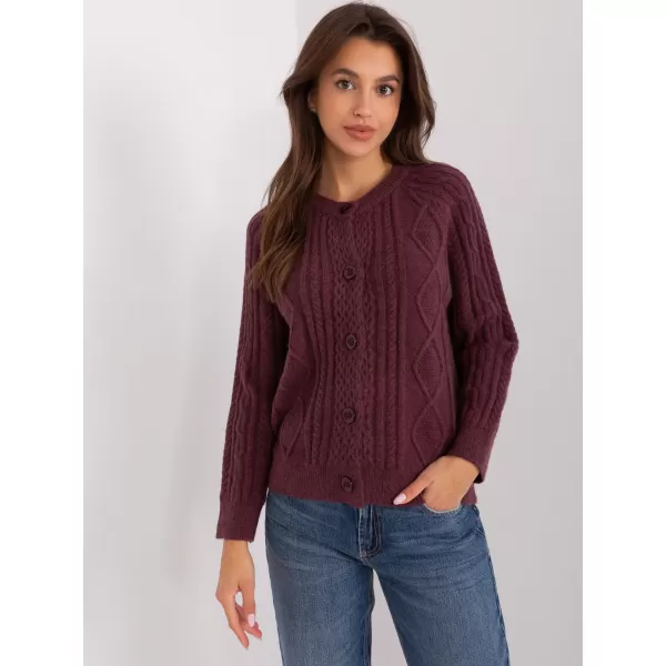  Dámský svetr WOOL FASHION ITALIA AT-SW-2346-2.99P DARK PURPLE 