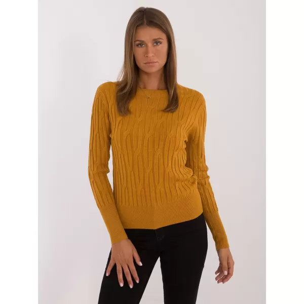  Dámský svetr WOOL FASHION ITALIA AT-SW-2338-2.00 DARK YELLOW 