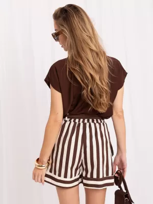 Dámské kraťasy ITALY MODA IT-SN-FL10552YGM.64 BROWN