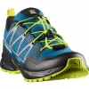 Dětské boty SALOMON OUTSCAPE WATERPROOF L49212500 MYKONOS BLUE/BLACK/ACID LIME