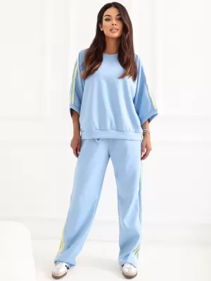 Dámská tepláková souprava RUE PARIS IT-KMPL-22215.77 LIGHT BLUE