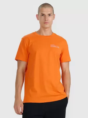 Pánské triko 4F 4FWAW25TTSHM2372 ORANGE
