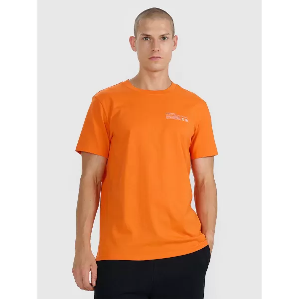  Pánské triko 4F 4FWAW25TTSHM2372 ORANGE 