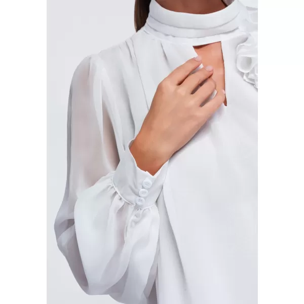  Dámská halenka OMBRE OW-TS-E0085 WHITE 