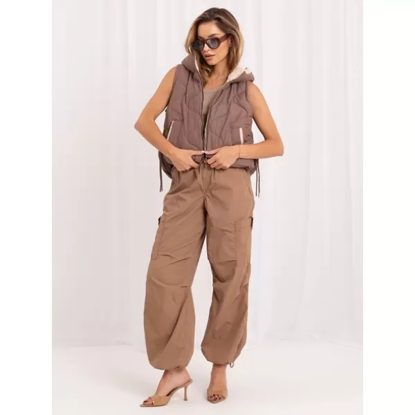  Dámská vesta FACTORY PRICE MBM-KZ-2302.27 BROWN 