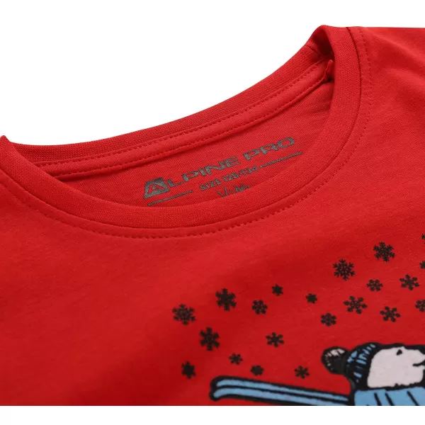  Dětské triko ALPINE PRO ECCO 2 BARBADOS CHERRY VARIANTA PA 