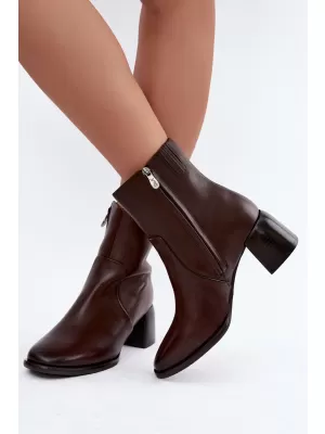 Dámské kotníkové boty D&A CR62-3391 CHOCOLATE
