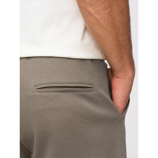  Pánské kraťasy OMBRE OM-SRSK-0124 KHAKI 