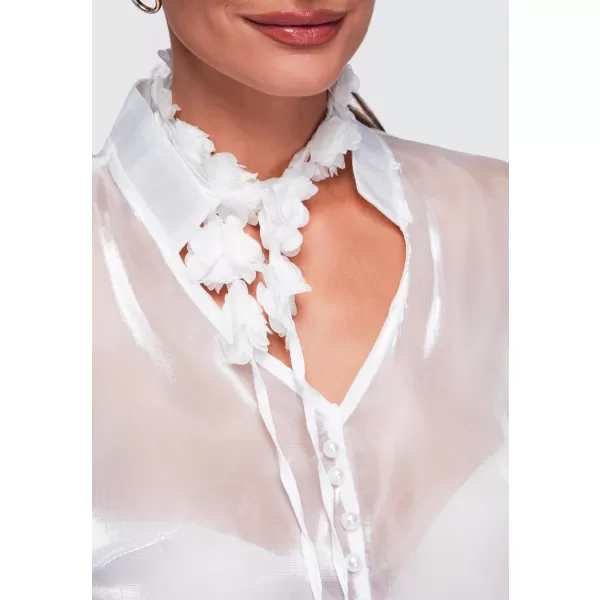  Dámská halenka OMBRE OW-TS-E0086 WHITE 