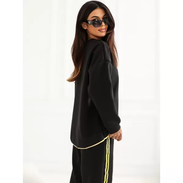  Dámská tepláková souprava RUE PARIS IT-KMPL-22216.75 BLACK 