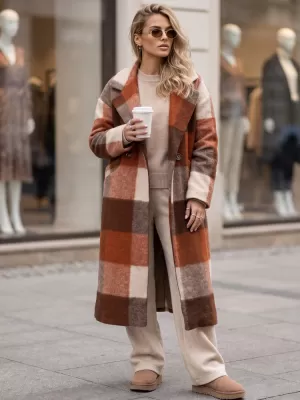 Dámský kabát DSTREET1 ORANŽOVÁ