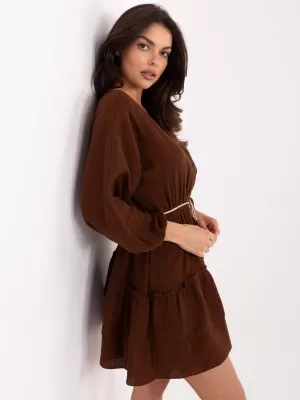 Dámské šaty ITALY MODA MI-SK-A5079.27 DARK BROWN
