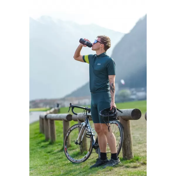  Pánský cyklo dres NORDBLANC CAMEL NBSMF8079 TMAVĚ ZELENÁ 