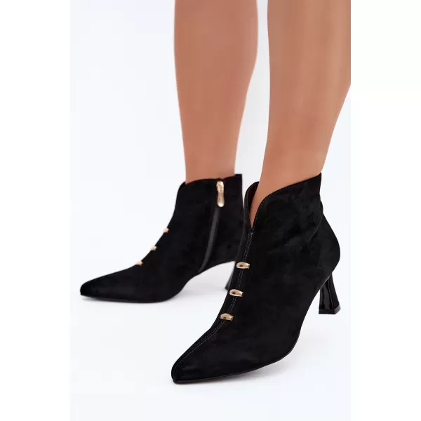  Dámské kotníkové boty D&A CR62-3496 BLACK 