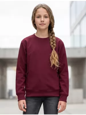 Dětská mikina MALFINI CREW 427 GARNET