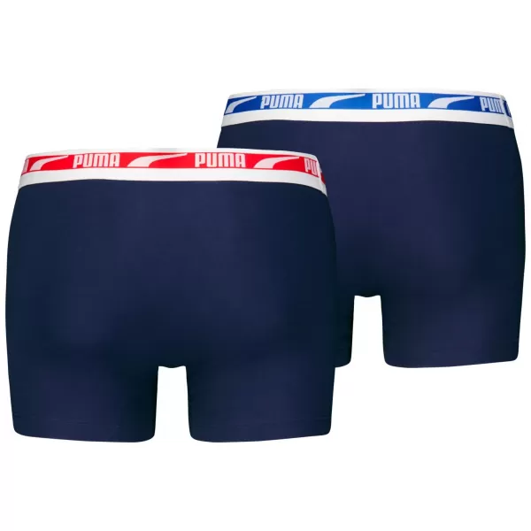  Pánské boxerky PUMA MEN EVERYDAY MULTI LOGO BOXER 2P 93832503 NAVY COMBO 