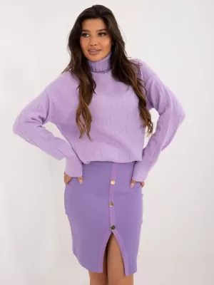 Dámský svetr WOOL FASHION ITALIA AT-SW-2342-1.35 BRIGHT PURPLE