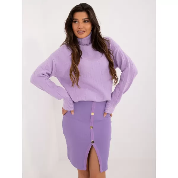  Dámský svetr WOOL FASHION ITALIA AT-SW-2342-1.35 BRIGHT PURPLE 