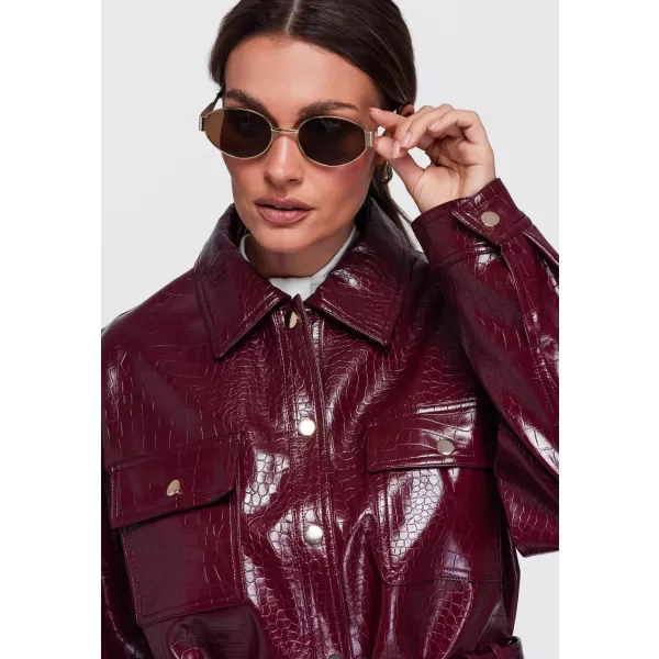  Dámská bunda OMBRE OW-JAFL-0141 BURGUNDY 