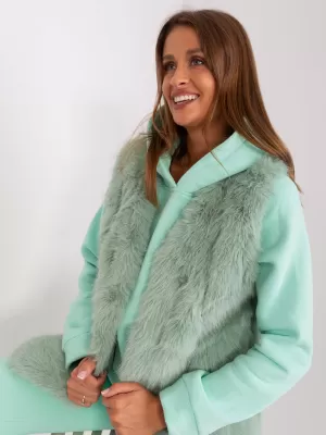 Dámská vesta WOOL FASHION ITALIA AT-KZ-2368.00P PISTACHIO