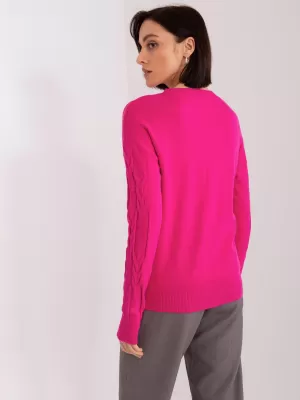 Dámský svetr WOOL FASHION ITALIA AT-SW-2340.10 FUCHSIA