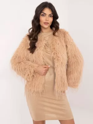 Dámská bunda WOOL FASHION ITALIA AT-KR-2359.96P CAMEL