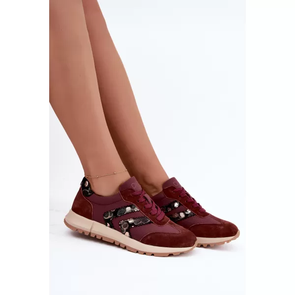  Dámské tenisky D&A GR62-6015 BURGUNDY 