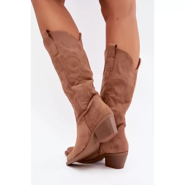  Dámské kozačky BOTO 7689A BROWN 