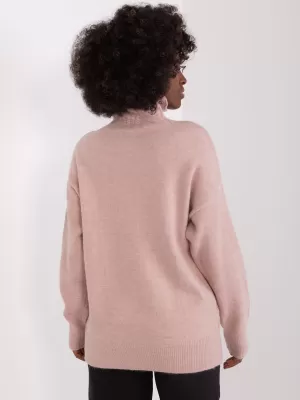 Dámský svetr WOOL FASHION ITALIA AT-SW-23401.97P DARK PINK