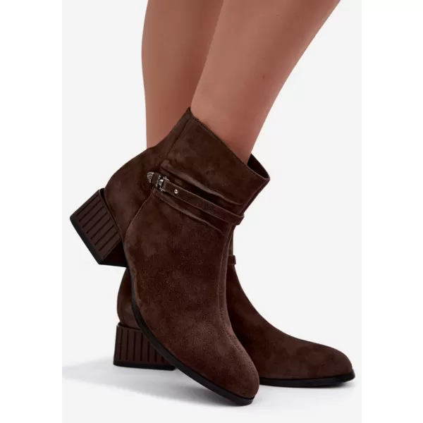  Dámské kotníkové boty D&A CR62-3476 BROWN 