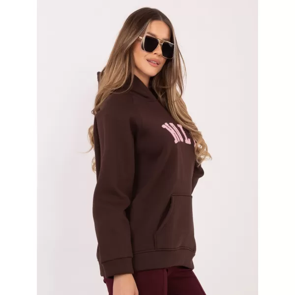  Dámská mikina RUE PARIS RV-BL-A1082.24 DARK BROWN 