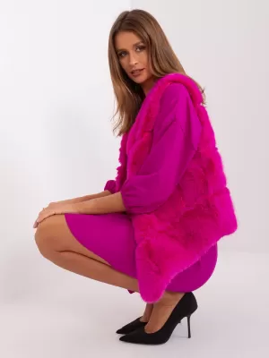 Dámská vesta WOOL FASHION ITALIA AT-KZ-2349.00P FUCHSIA