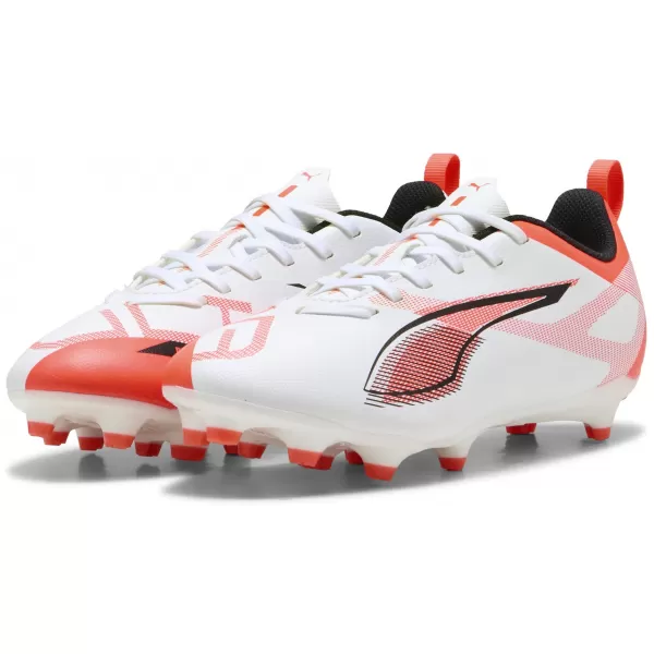  Dětské kopačky PUMA ULTRA 5 PLAY FG/AG JR 108170-01 WHITE/BLACK/GLOWING RED 