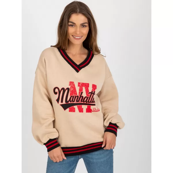  Dámská mikina EX MODA EM-BL-754.37 BEIGE 