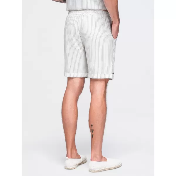  Pánské kraťasy OMBRE OM-SRCS-0208 OFF-WHITE 
