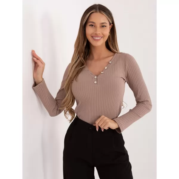  Dámská halenka RUE PARIS RV-BZ-A1045.99 DARK BEIGE 