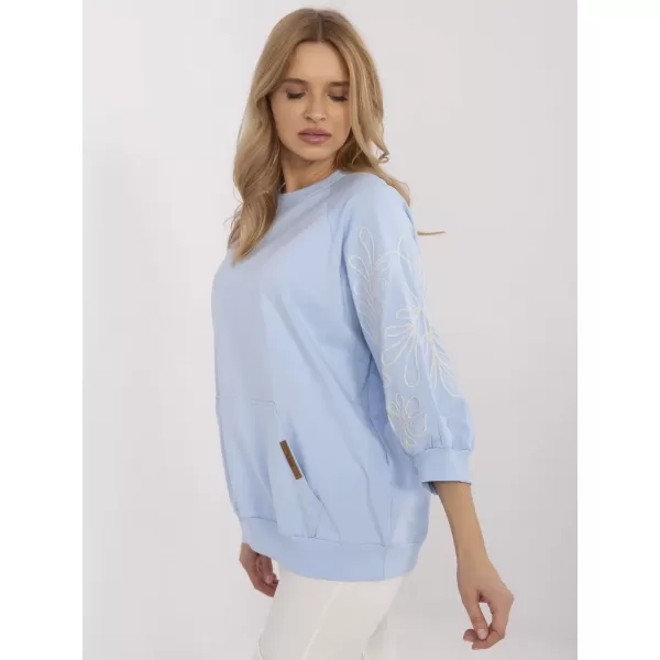  Dámská mikina RUE PARIS RV-BL-A367-1.18P LIGHT BLUE 