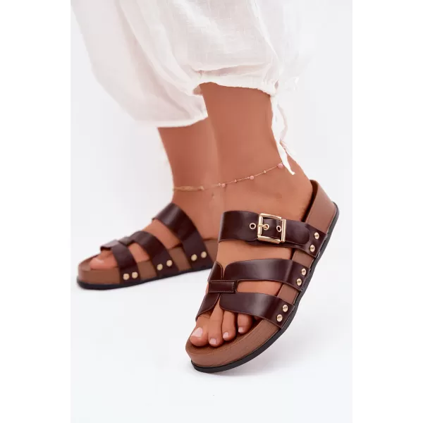  Dámské pantofle BOTO 22-382 BROWN 