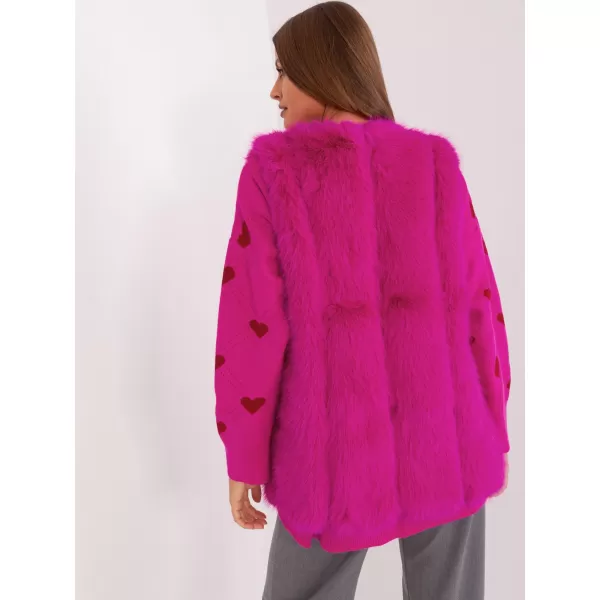  Dámská vesta WOOL FASHION ITALIA AT-KZ-2368.00P FUCHSIA 