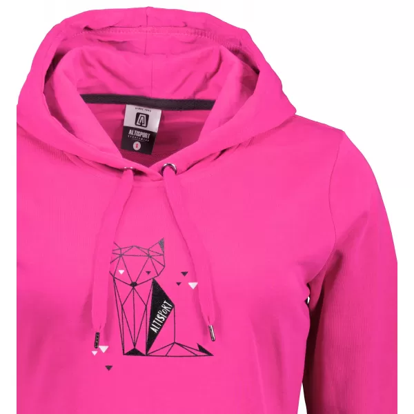 Dámská prodloužená mikina ALTISPORT ALW091419 PURPUROVÁ 