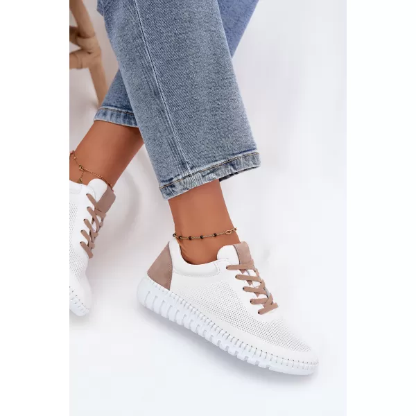  Dámské polobotky ARTIKER 58C3083 WHITE/BROWN 