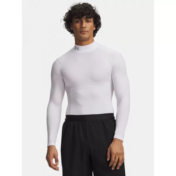  Pánské triko UNDER ARMOUR UA HG ELITE COMP MOCK LS 6015385-100 BÍLÁ 