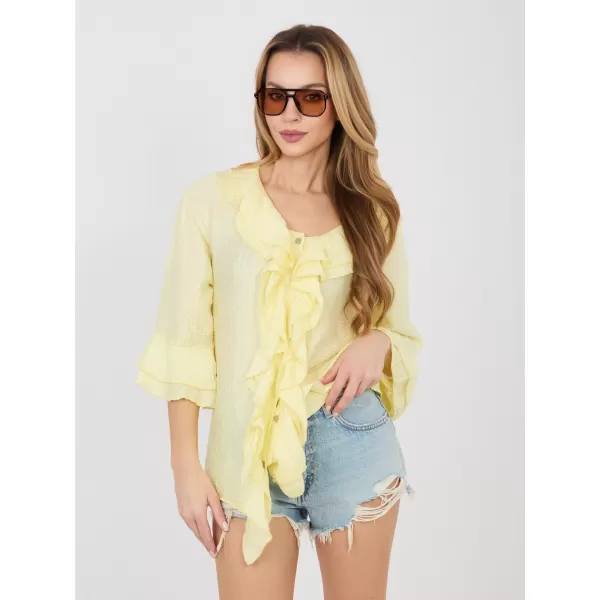  Dámská košile ITALY MODA IT-KS-81863.11P BRIGHT YELLOW 