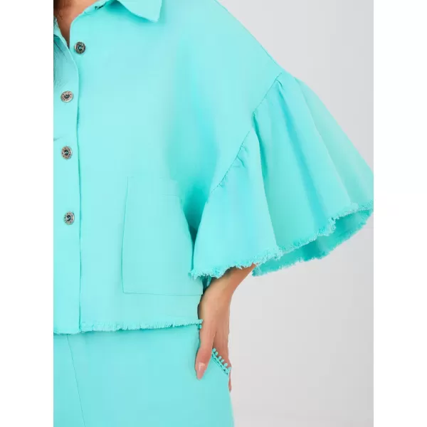  Dámská bunda RUE PARIS IT-KR-FL9998.85 TURQUOISE 