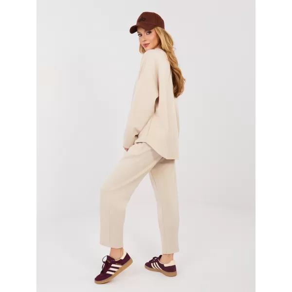  Dámská tepláková souprava RUE PARIS IT-KMPL-20583.14P BEIGE 
