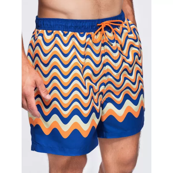  Pánské kraťasy OMBRE OM-SRSS-0221 ORANGE AND BLUE 