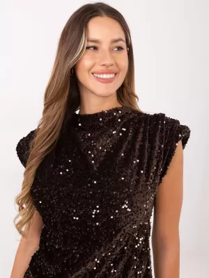 Dámská halenka ITALY MODA IT-BZ-20052.96 DARK BROWN