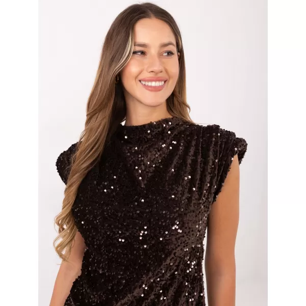  Dámská halenka ITALY MODA IT-BZ-20052.96 DARK BROWN 