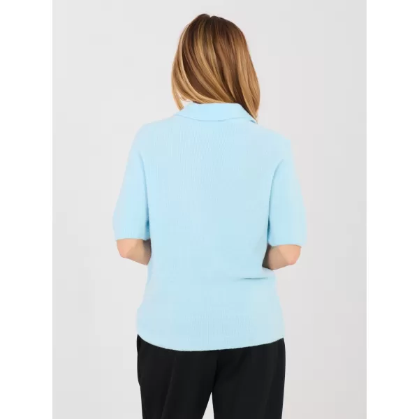  Dámský svetr ITALY MODA MI-SW-0120.16 LIGHT BLUE 
