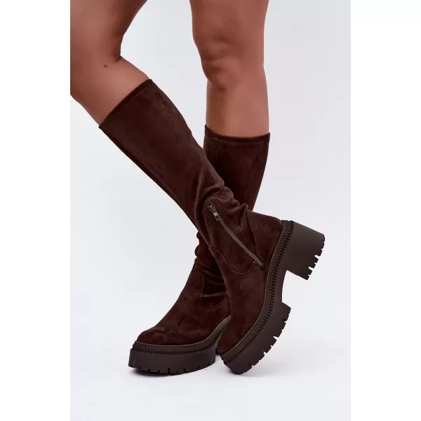  Dámské kozačky BOTO 9671A-1 BROWN 